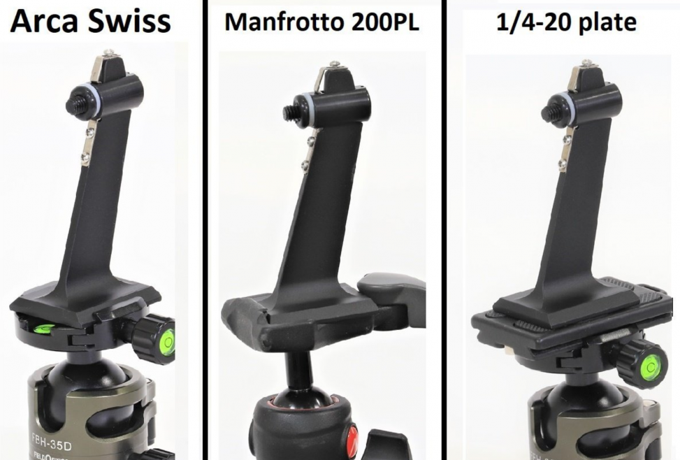 Binocular attachment clearance for tripod