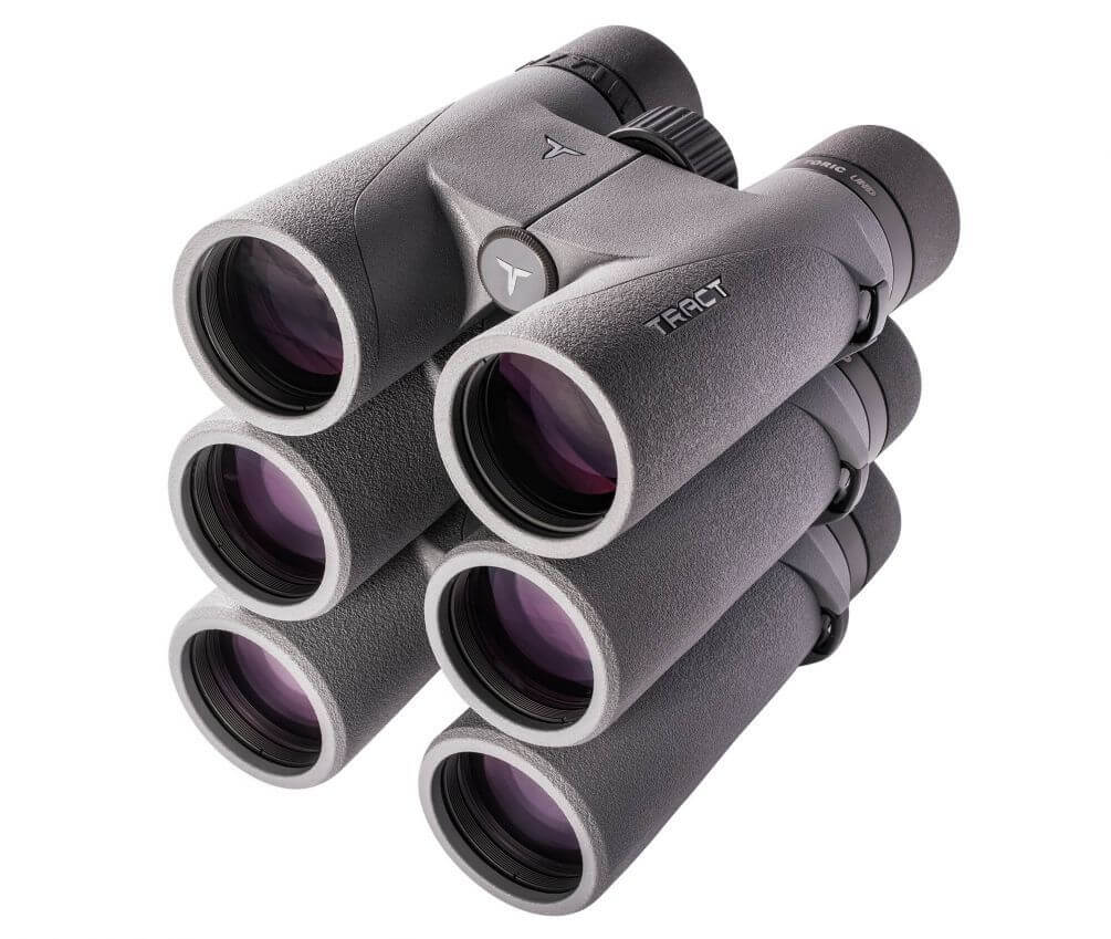 Three pairs of binoculars