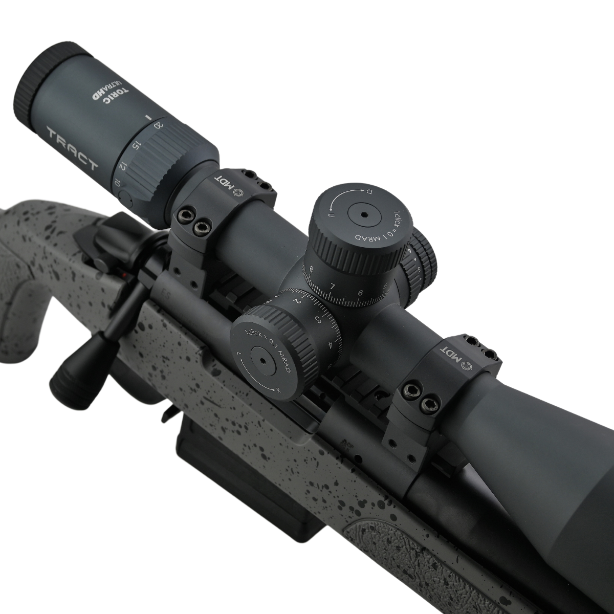 MDT Premier 34mm Medium Height Sniper Grey Rings matches TORIC scopes